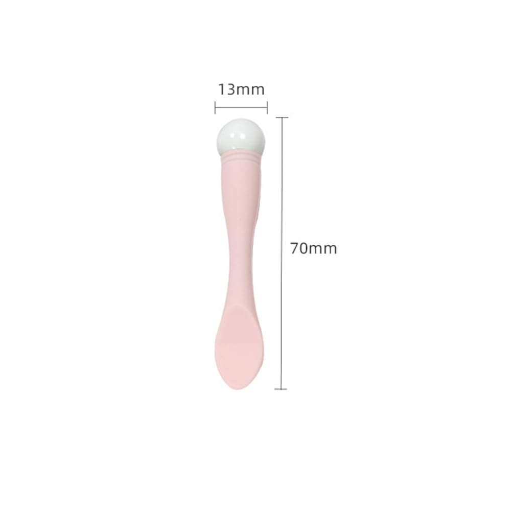 2Pcs Silicone Eye Cream Scoops - Ceramic Jade Eye Massage Tool for Wrinkle Reduction & Dark Circles | Promotes Cream Absorption & Relieves Eye Fatigue | Perfect for Night Routine & Travel Skincare