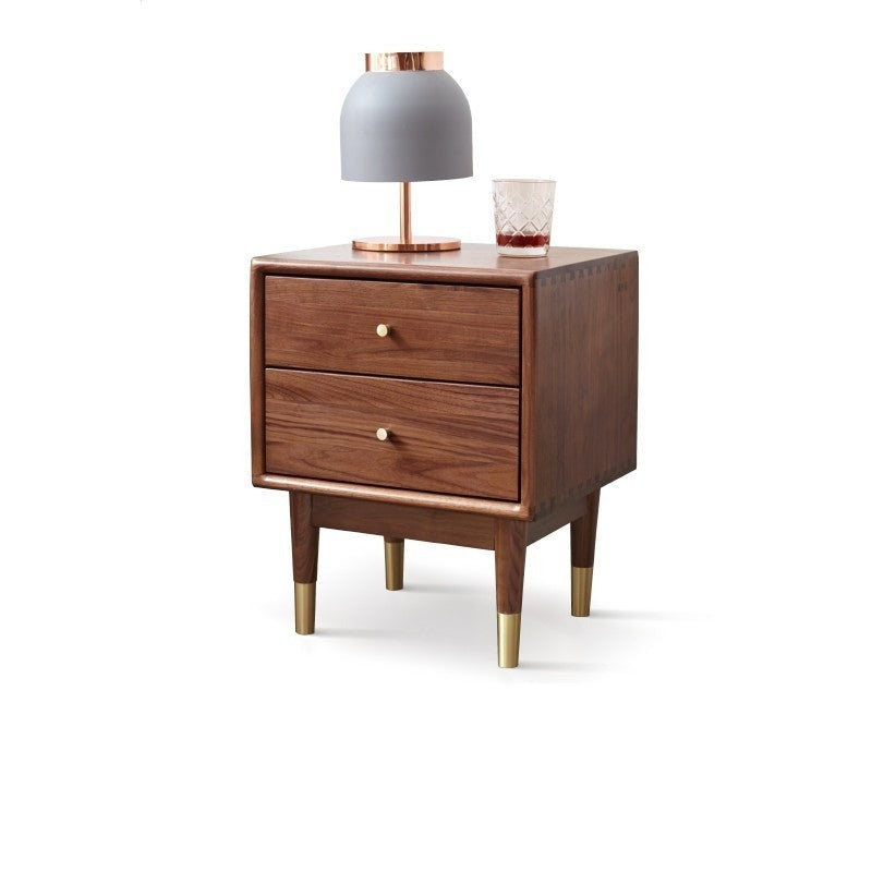 Premium Black Walnut Solid Wood Nightstand - Handcrafted Bedside Table with Drawer | Perfect for Bedroom, Living Room & Guest Room Decor