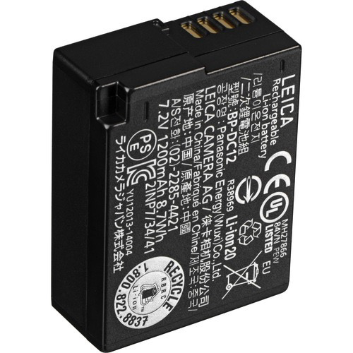 Leica BP DC12 Lithium Ion Battery for Leica Q (Typ 116) Camera - High Capacity Replacement Battery with Fast Charging - Perfect for Travel, Photography & Professional Use
