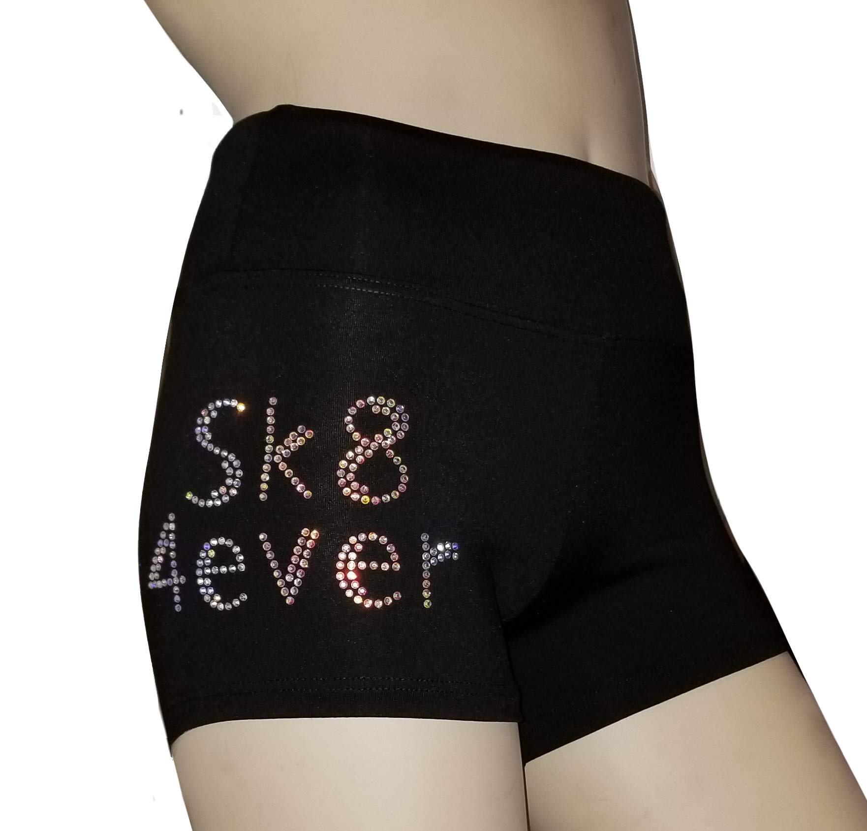 Ice Fire Figure Skating Shorts - Breathable Stretch Performance Shorts for Women & Men - Perfect for Ice Skating, Roller Skating, Dance & Gymnastics