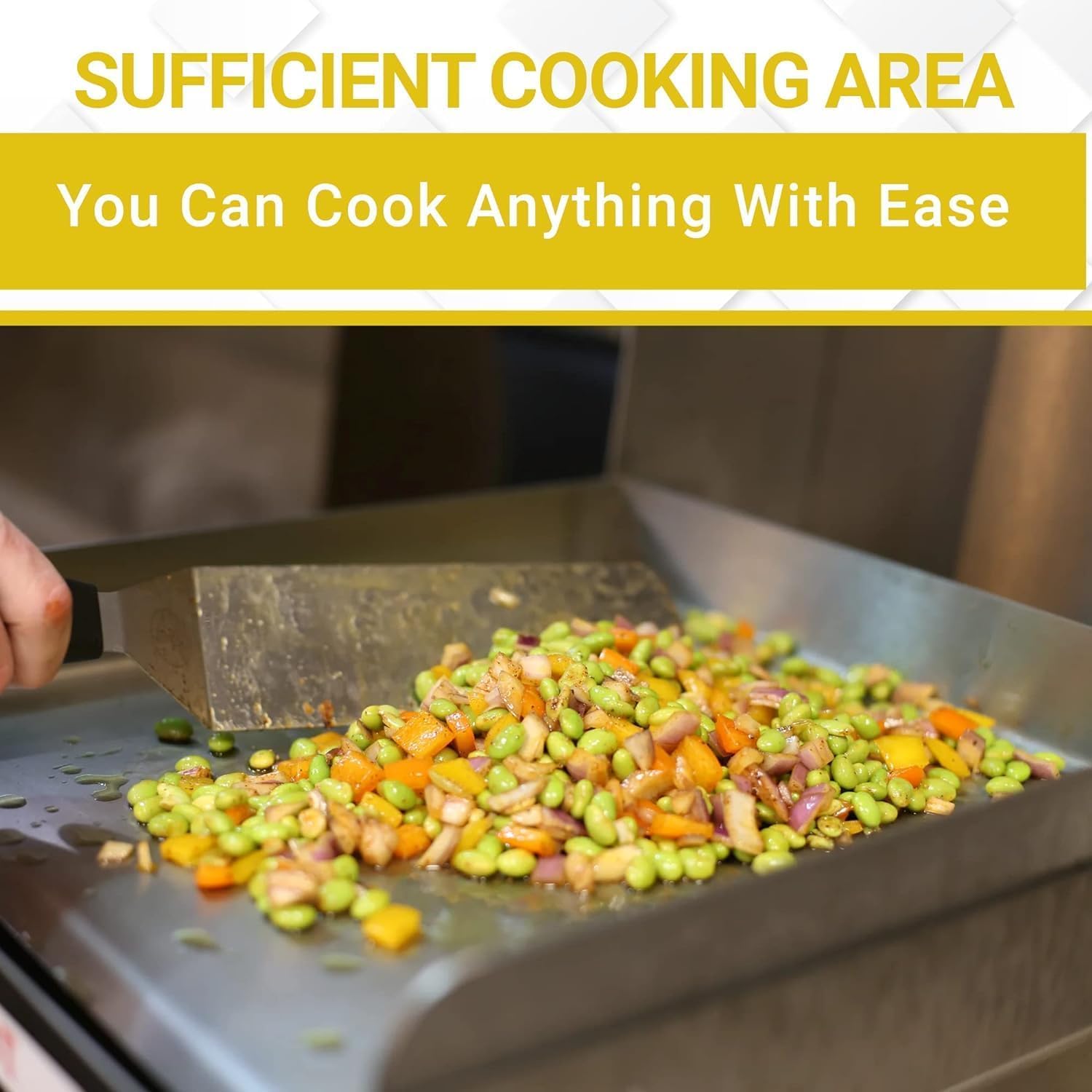 AMS Fireplace Le Griddle - Built-in Gas Griddle with Freestanding Cart for The Big Texan Griddle | Stainless Steel Construction, Folding Shelves, Double Door Access & Caster Wheels | Includes Rubber Mat | Perfect for Outdoor Cooking, Backyard BBQs & Commercial Kitchens