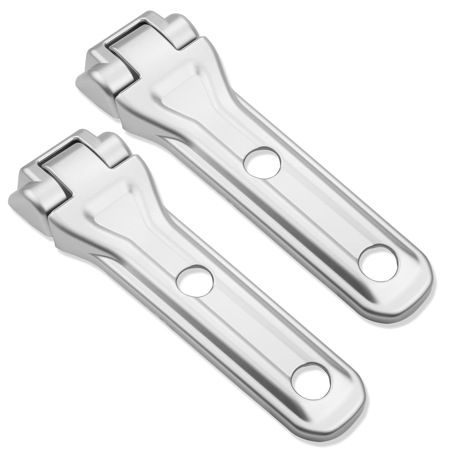 Jeep Wrangler JL 2018-2021 Spare Tire Bracket Hinge Cover - ABS Silver Exterior Accessories (2-Piece Set) - Perfect for Off-Roading & Custom Jeep Upgrades