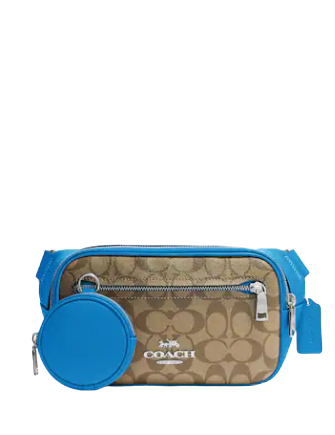 Coach Elias Belt Bag - Colorblock Signature Canvas Crossbody Bag for Women | Stylish & Functional for Travel, Shopping & Daily Use