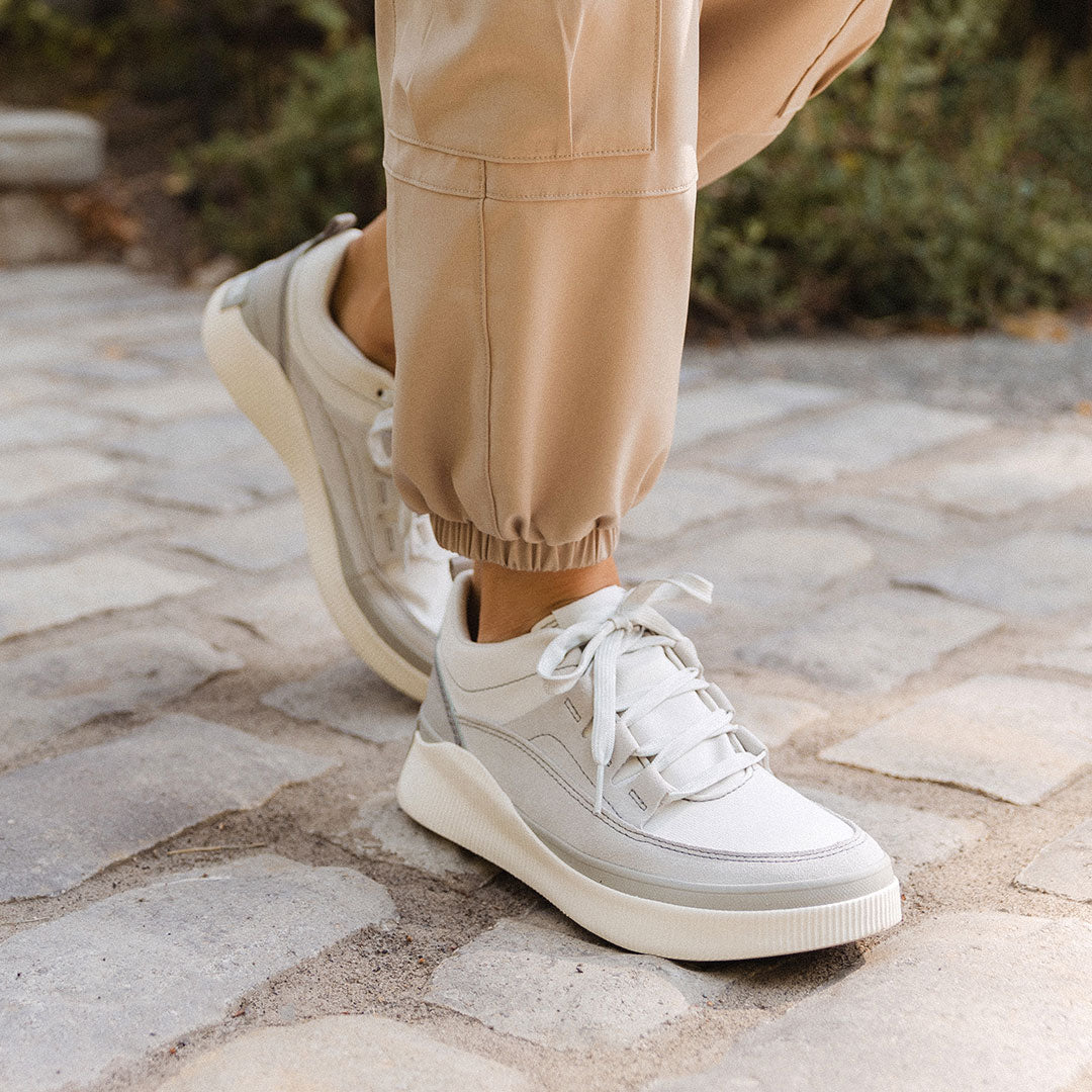 Sorel Out N About IV Low Waterproof Sneakers for Women - Moonstone & Sea Salt Colors | Comfortable Walking Shoes for Outdoor Adventures & Daily Wear