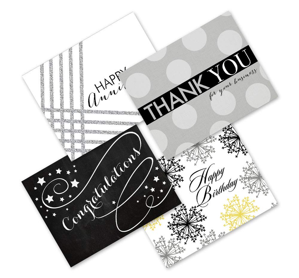 40-Pack Modern Greeting Cards with Envelopes - All Occasion Assortment for Birthdays, Holidays & Special Events - Printed in USA | Perfect for Home, Office & Gift Giving