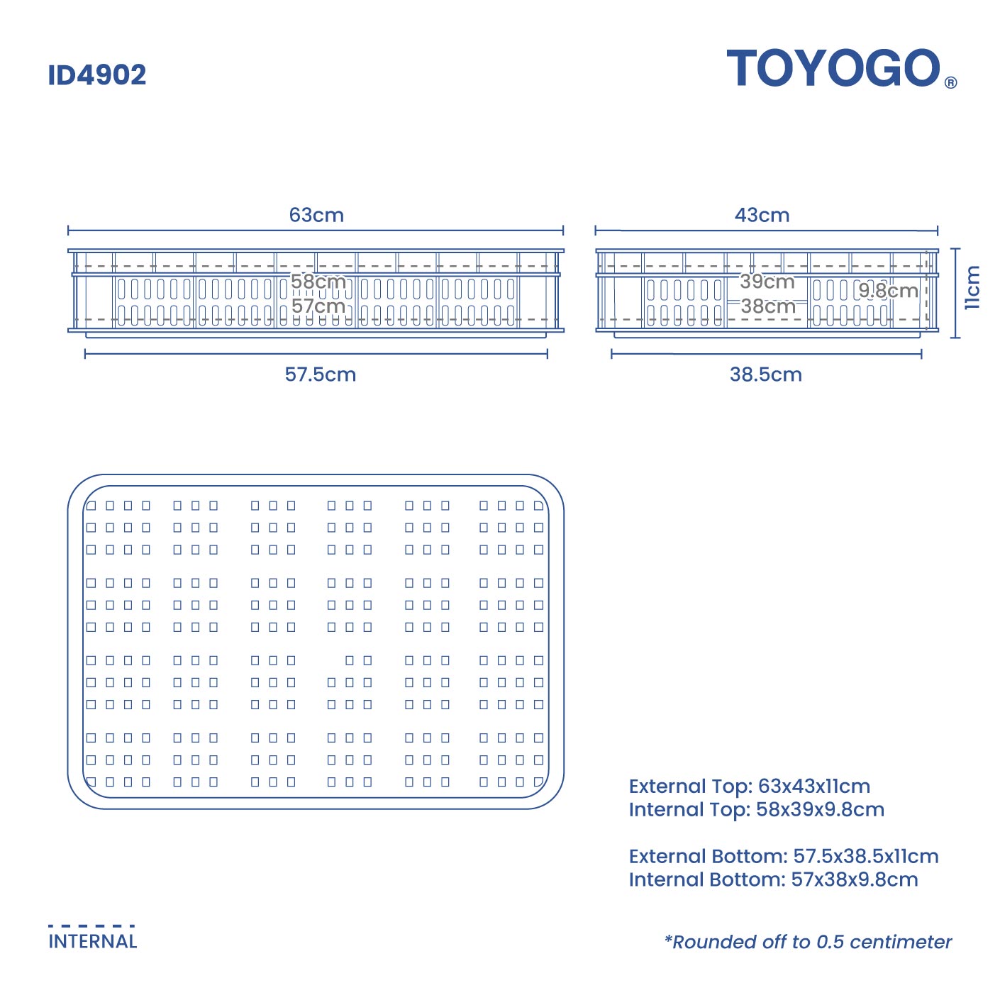 Heavy Duty Industrial Storage Basket - ID4902 | Durable Metal Wire Organizer for Warehouse, Garage & Workshop Organization