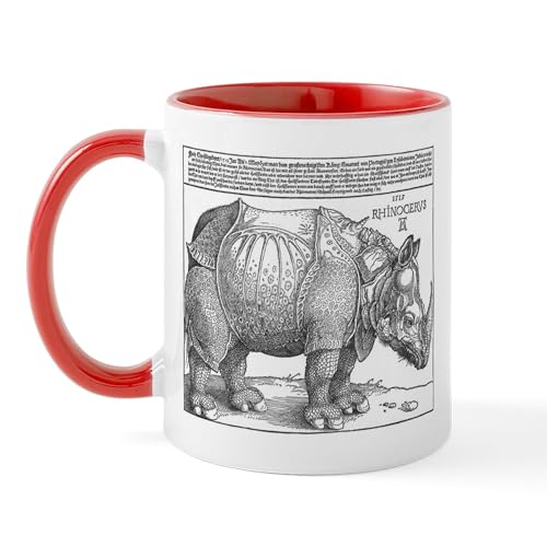 White/Red Inside - Durer Rhino Mug