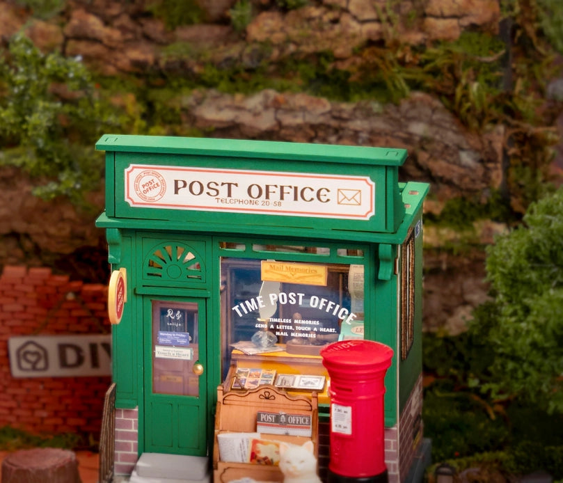 Century Post Office DIY Miniature House Kit - Creative Miniature Building Model for Adults, Collectors & Hobbyists - Perfect for Home Decoration, Gift Giving & Relaxation Therapy