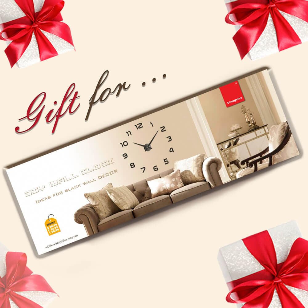 VANGOLD Large Wall Clock for Living Room Decor - 16 Inch Silent Non-Ticking Battery Operated Wall Clock - Modern Black Wall Art for Home, Office, Bedroom & Kitchen