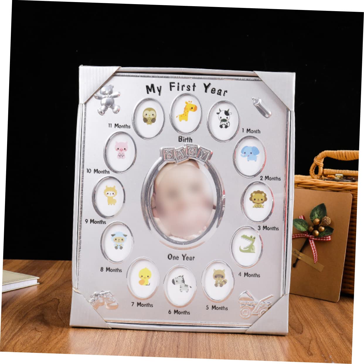 ORFOFE Silver 1 Year Anniversary Photo Frame - Elegant Picture Frame for Wall Display, Home Decor, and Gift Giving