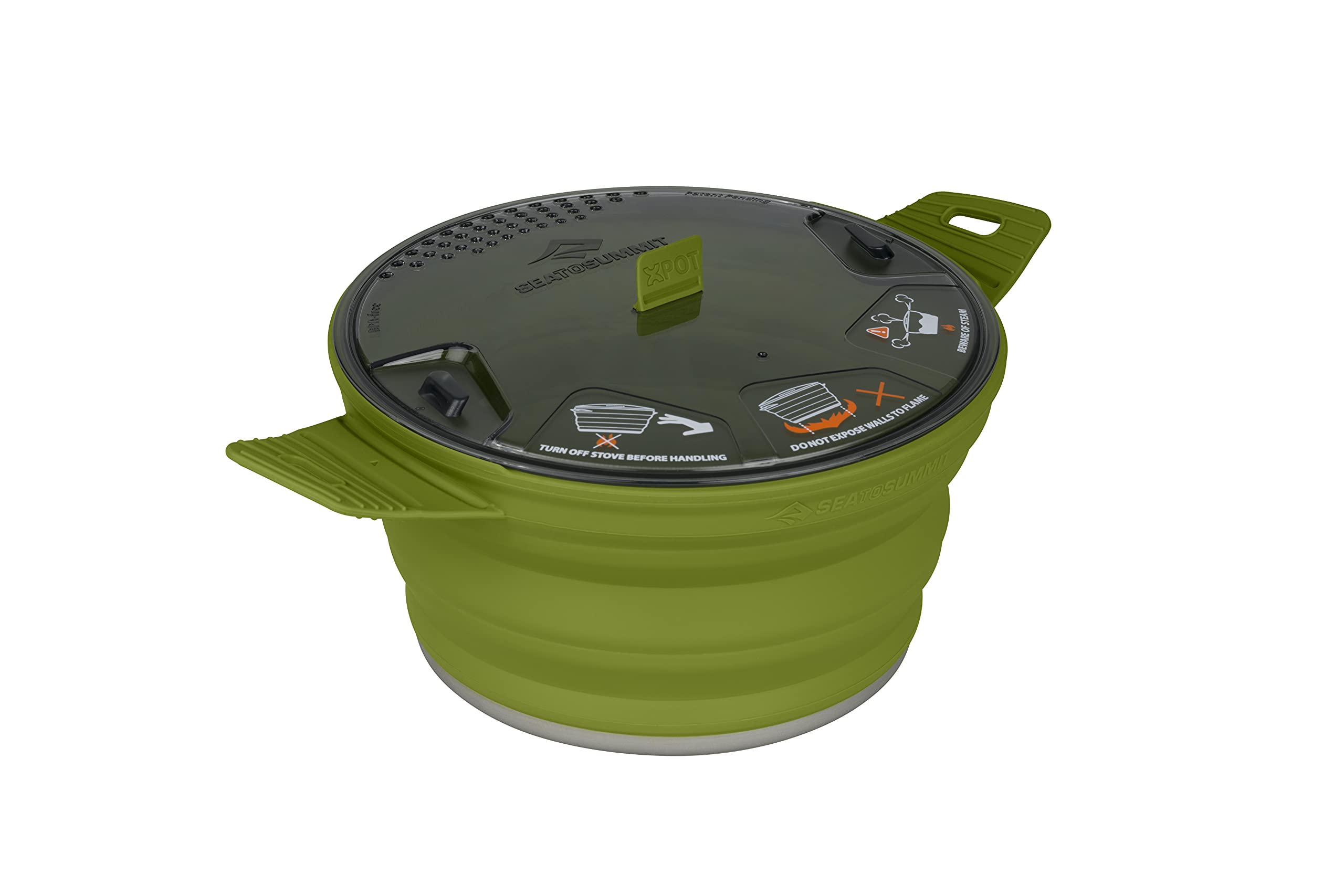 Sea to Summit X-Pot Collapsible Camping Cook Pot - Lightweight Compact Backpacking Cookware for Hiking, Camping & Outdoor Adventures