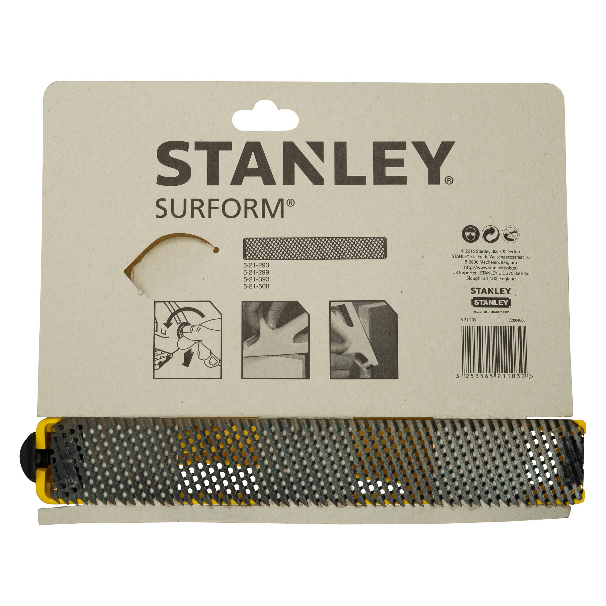 Stanley 5-21-103 Surform Plane with Moulded Body - Woodworking Hand Tool for Smoothing & Shaping Wood, Plastic & Soft Metals - Perfect for Carpentry, DIY Projects & Home Renovations
