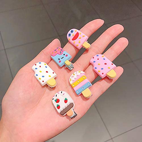 20pcs Rainbow Ice Cream Hair Clips Set for Girls Toddlers - Cute Baby Barrettes Hair Accessories for Party, School, Daily Wear & Photo Shoots