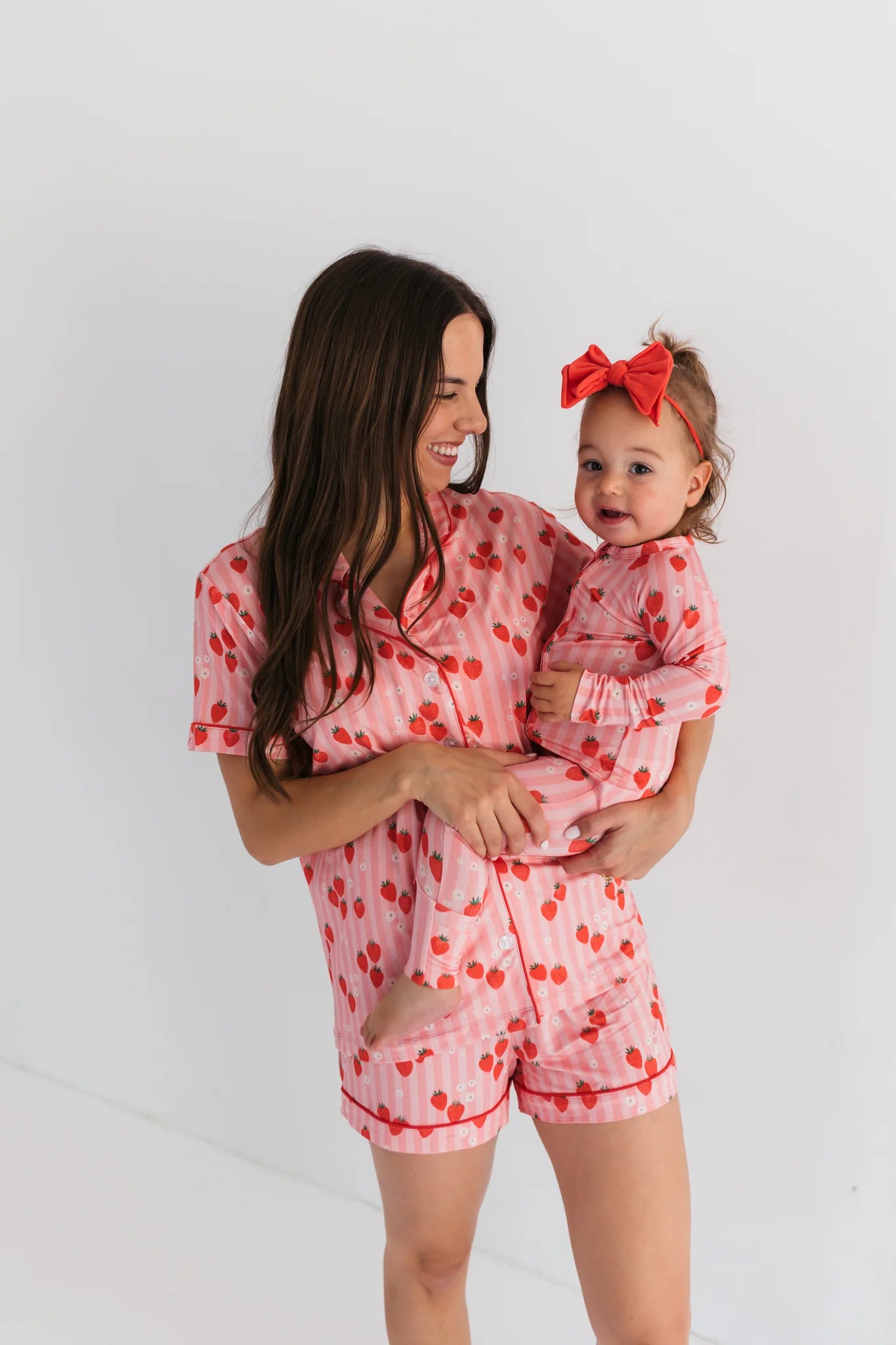 Red Strawberry Zippered Romper - Cute Baby Jumpsuit with Front Zipper for Easy Dressing | Perfect for Newborn Photoshoots, Playdates & Everyday Wear