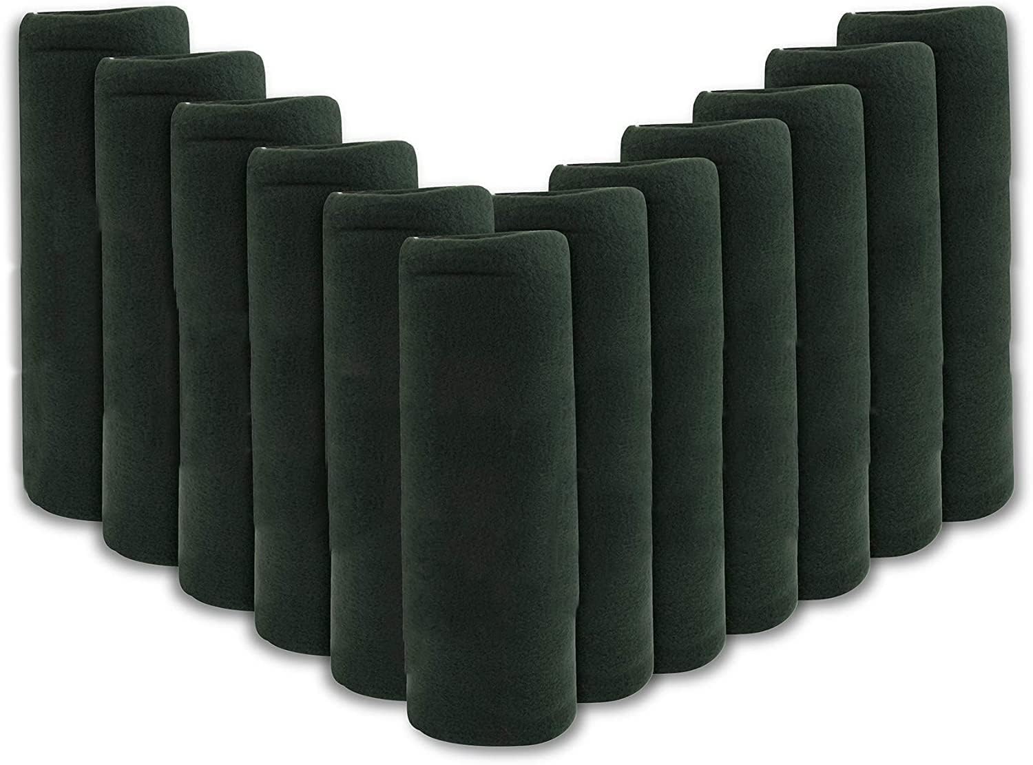 (24 Pack) Bulk Fleece Throw Blankets - Soft Warm Lightweight Blankets for Wedding Favors, Homeless Shelters, Home Decor, Bed, Sofa, Office & Travel | Cozy Blanket for Adults, Kids & Pets | Perfect for Gifts, Donations & Daily Use (Dark Green)