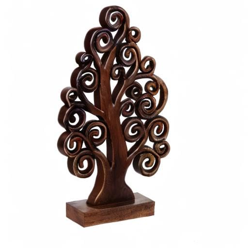 Decozen Wooden Tree of Life Sculpture - Unique Mother's Day & Birthday Gift for Mom - Handcrafted Home Decor for Living Room, Office, Shelf, Fireplace, Farmhouse, Tabletop, Boho & Mantle - Perfect for Mother's Day Decorations & Rustic Home Styling