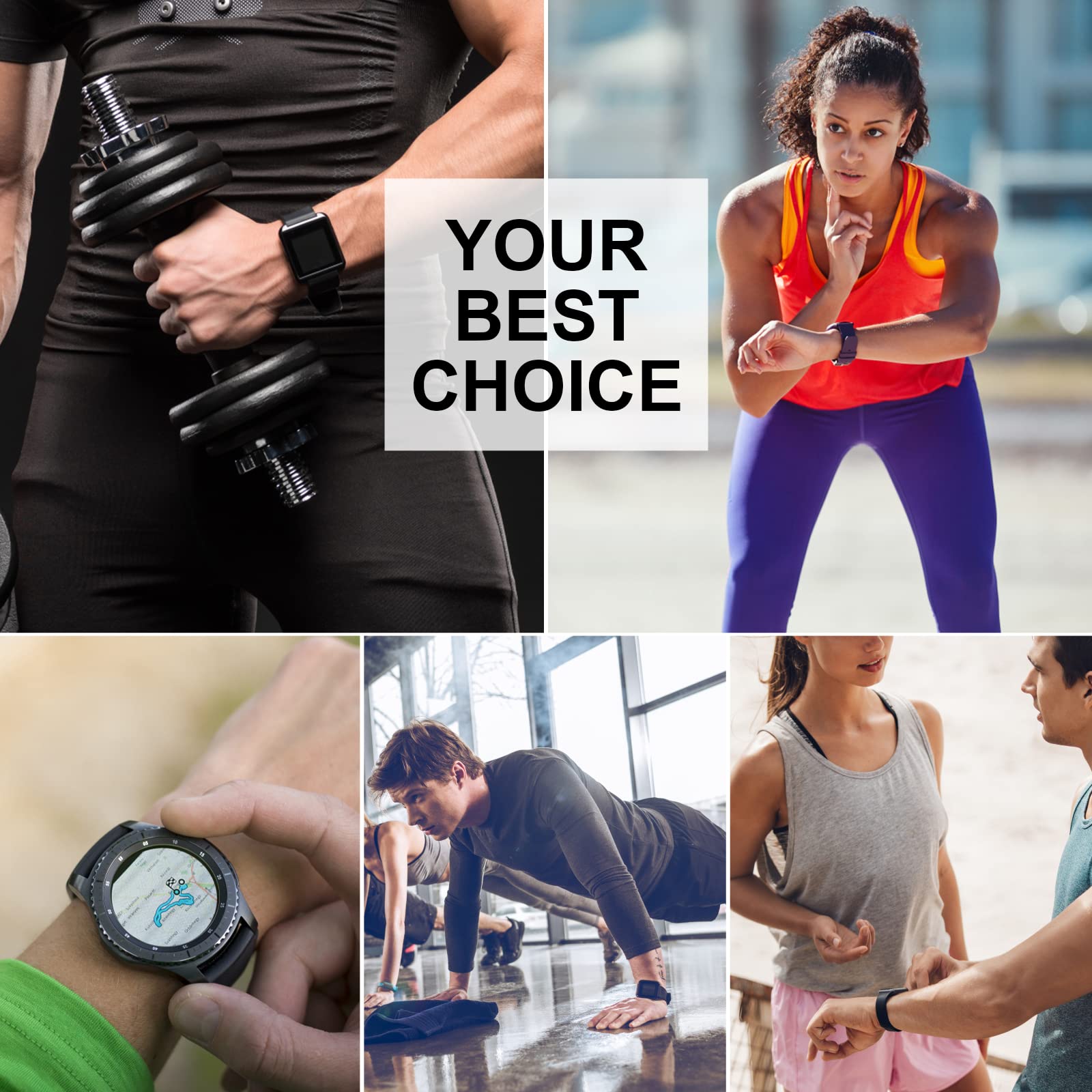 Cobee Silicone Watch Bands - Quick Release Waterproof Soft Rubber Replacement Straps with Silver Plated Stainless Steel Buckle, Sport Watchbands for Men & Women - Perfect for Running, Swimming & Gym Workouts