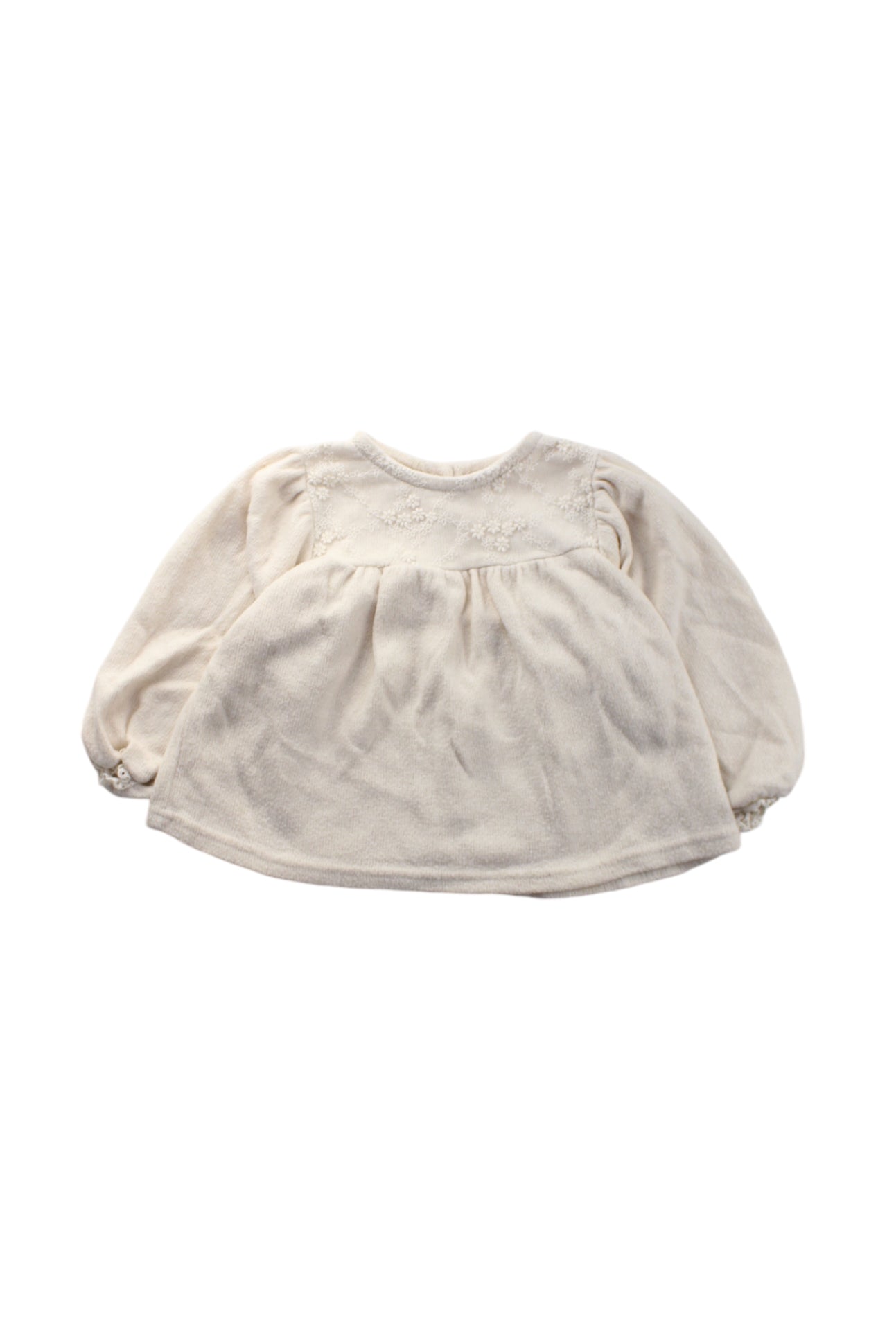 Aosta Embroidered Long Sleeve Top for Girls 4T - Elegant Floral Design Casual Blouse for School, Parties & Family Outings
