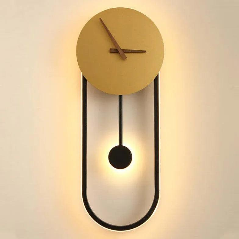 Modern Pendulum Clock Design Wall Lights - Elegant Home & Office Decor for Living Room, Bedroom, Hallway Lighting