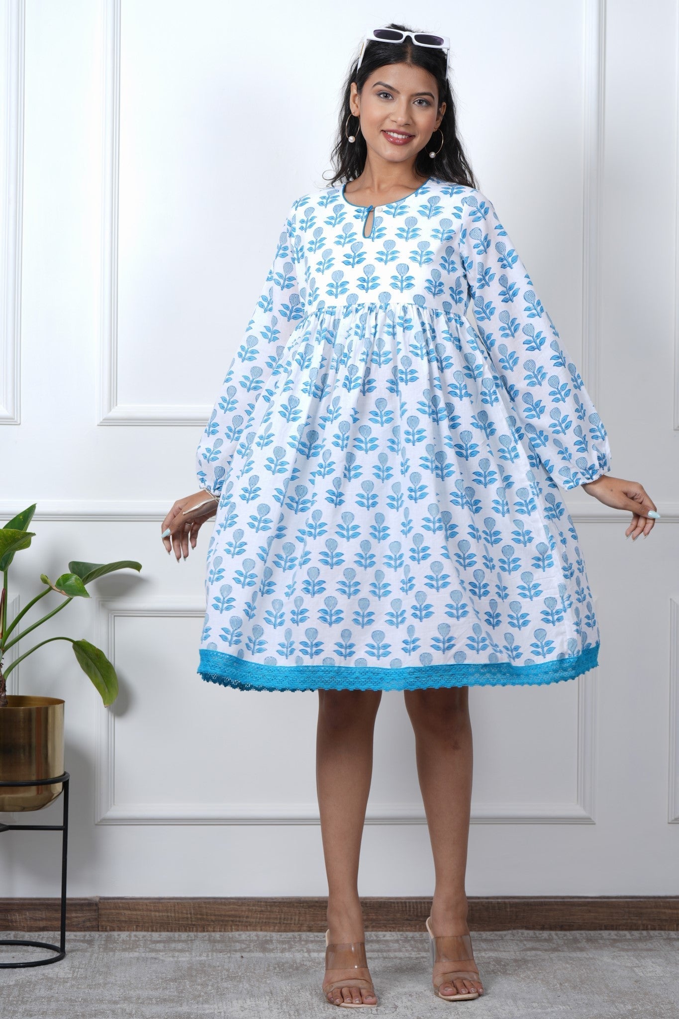 Poppy Passion Hand Block Printed Dress - Bohemian Floral Summer Dress for Women | Perfect for Beach Vacations, Festivals & Casual Outings