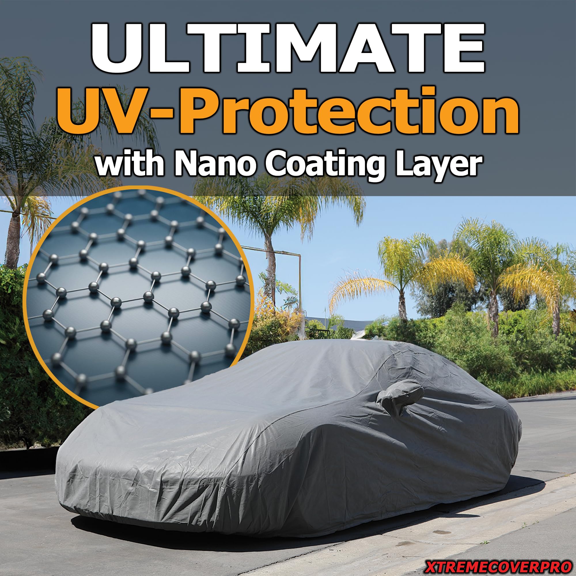 2020-2025 Toyota GR Supra Car Cover - XTREMECOVERPRO Diamond Series Waterproof Outdoor Car Cover (Grey) - All Weather Protection for Rain, Snow, UV Rays - Perfect for Garage, Driveway & Long-Term Storage
