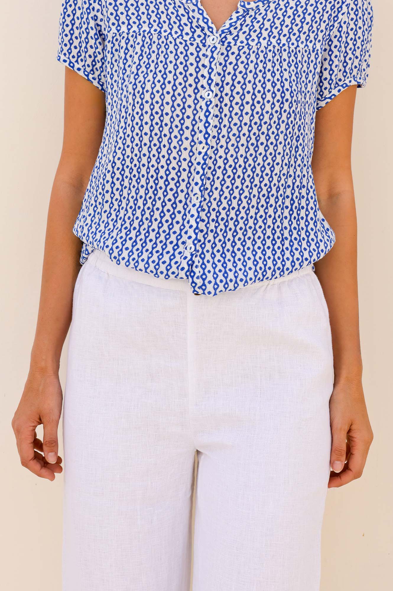 Breathable Wide Leg Linen Pants for Women - Comfortable White Summer Trousers | Perfect for Beach, Vacation & Casual Outings