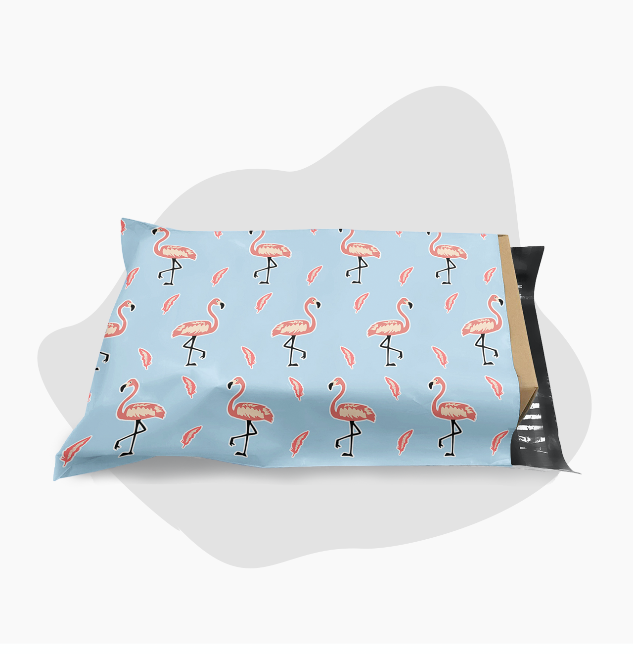 10x13 Inch Glossy Pink Flamingo Poly Mailer Envelopes - 2 Mil Thick Waterproof Shipping Bags for Ecommerce, Clothing, Jewelry & Small Business Mailing - Bulk Pack of 100