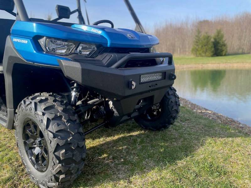 14742 EMP Defender Front Bumper & Brush Guard for Off-Road Protection - Heavy Duty Steel Bumper with Winch Mount for Jeep, Truck & SUV | Perfect for Trail Riding, Rock Crawling & Adventure Off-Roading