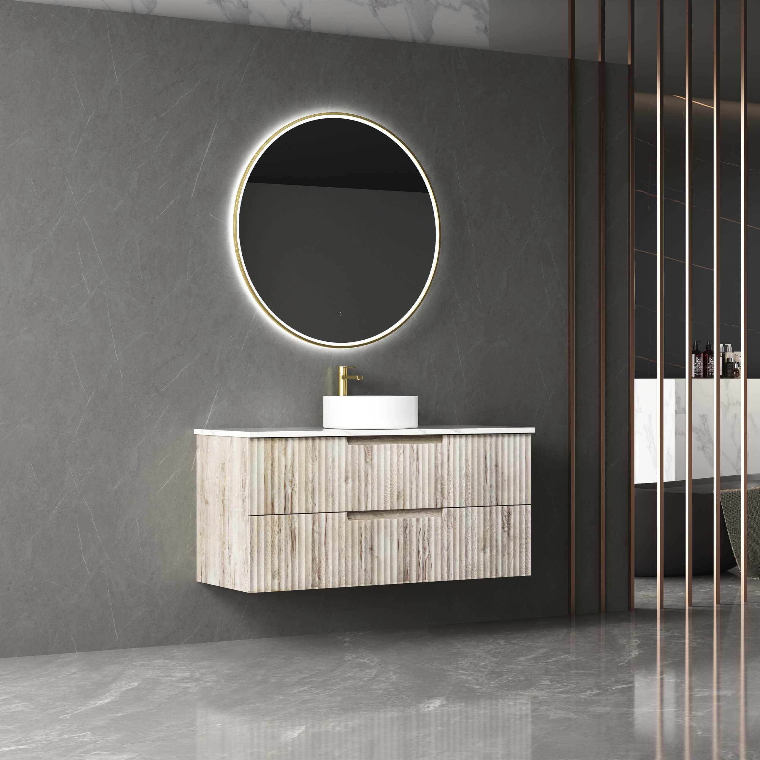 Aulic Windsor Touchless Framed LED Bathroom Mirror 28