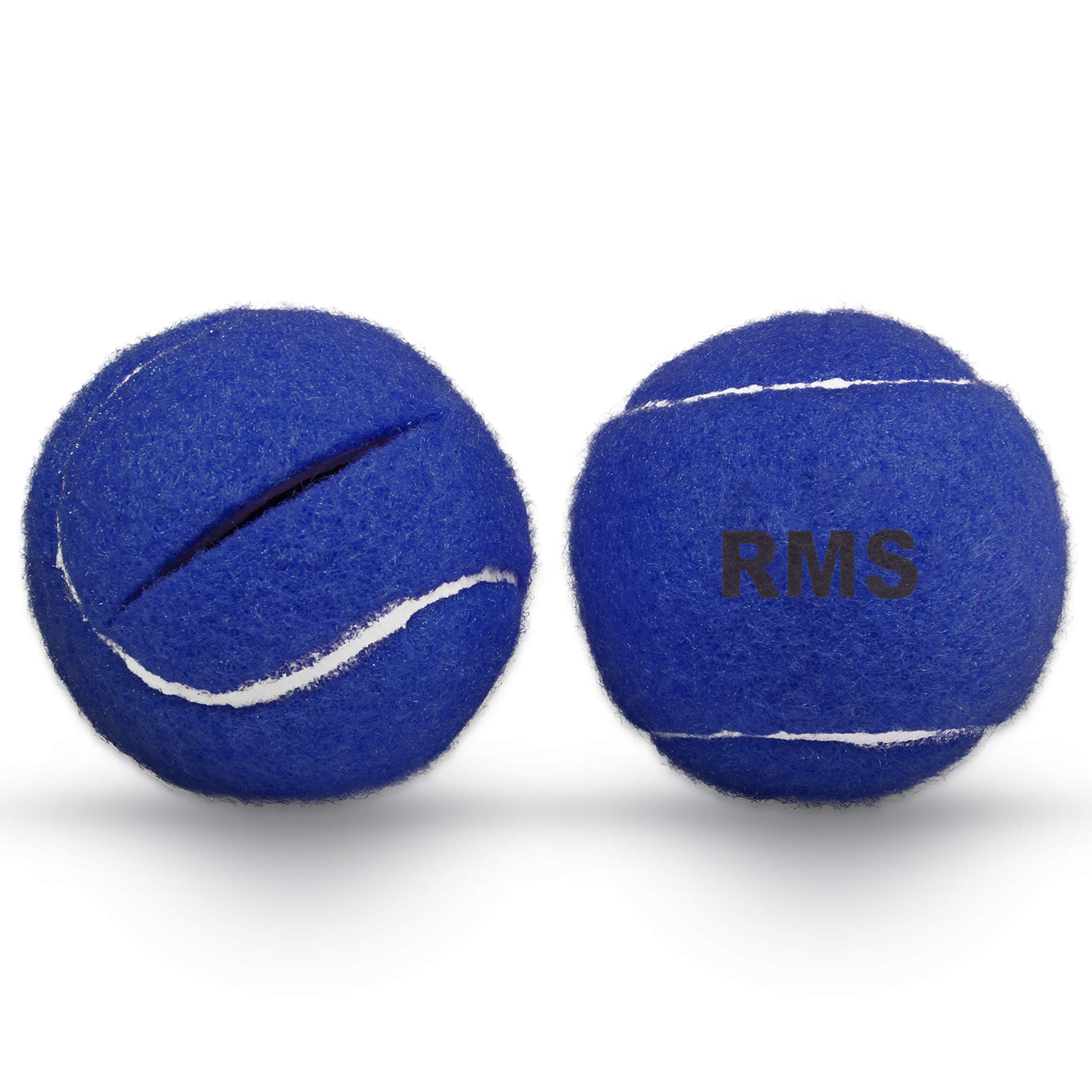 RMS Walker Glide Balls - Set of 2 Replacement Walker Balls with Pre-Cut Opening for Easy Installation | Fits Most Standard Walkers | Non-Slip Rubber Feet for Smooth Gliding | Ideal for Seniors & Mobility Assistance (Blue)