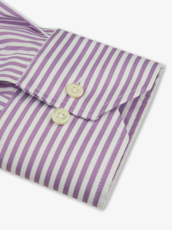 Premium STENSTROMS Fitted Stripe Dress Shirt for Men - Slim Fit Business Formal Wear - Perfect for Office, Weddings & Special Occasions