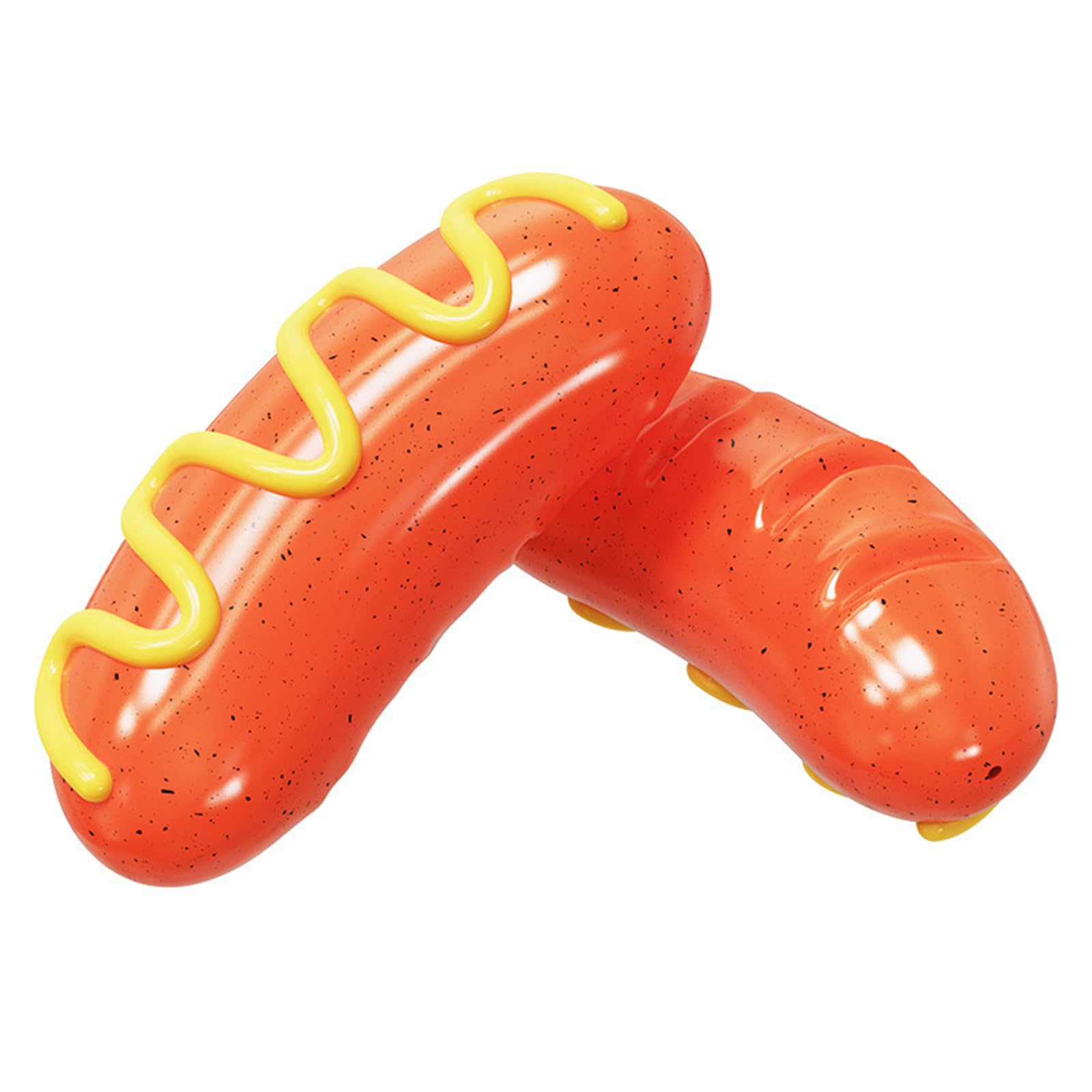 **Durable Indestructible Dog Chew Toy for Aggressive Chewers - Squeaky Hotdog Interactive Chew Toy for Large Breed Dogs, Promotes Dental Health - Perfect for Playtime, Training & Teething Relief**