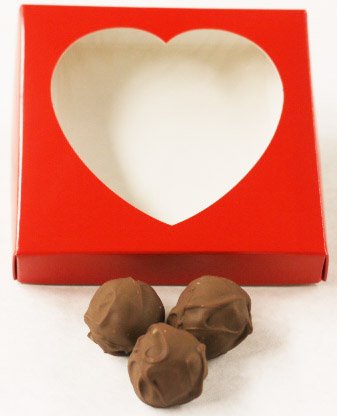 Scott's Cakes Milk Chocolate Peanut Butter Fudge Truffles - 8 oz Heart-Shaped Gift Box | Premium Chocolate Candy for Valentine's Day, Anniversary & Romantic Gifts