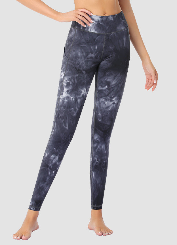 Newborn High Waist Yoga Leggings Full Length Tie Dye - Comfortable Maternity Workout Pants for Women - Perfect for Yoga, Gym & Pregnancy Exercise