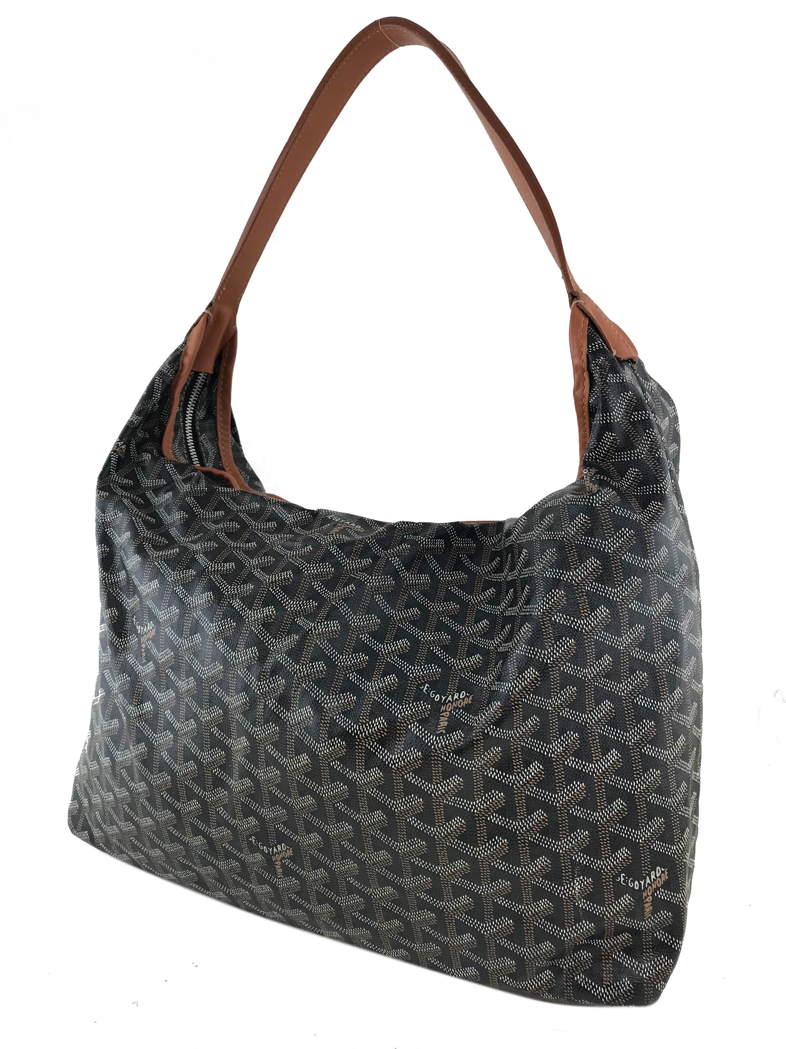 Goyard Chevron Fidji Zip Hobo Bag - Luxury Leather Shoulder Handbag for Women | Perfect for Work, Travel & Everyday Use