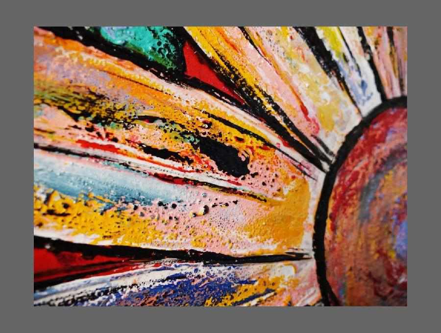 Passionate Red Sunflower Painting 75
