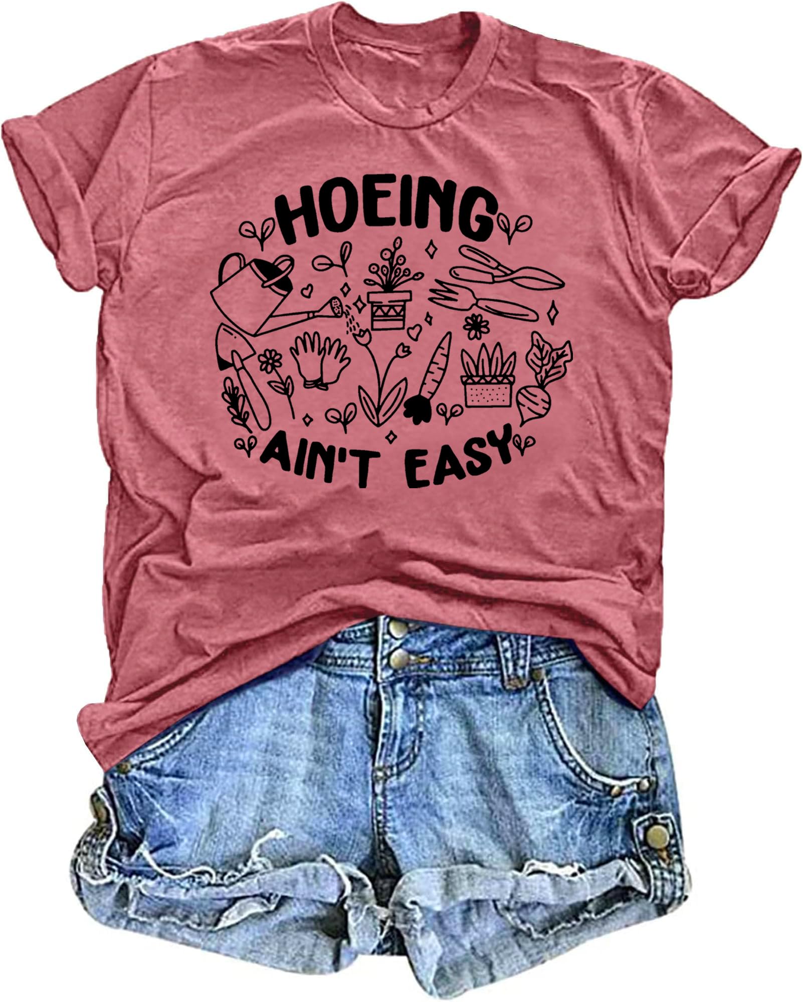 Women's Gardening T-Shirt - Floral Plant Lover Tee for Women | Comfortable Garden Work Shirt | Perfect Gift for Gardeners & Outdoor Enthusiasts | Ideal for Planting, Weeding & Outdoor Activities