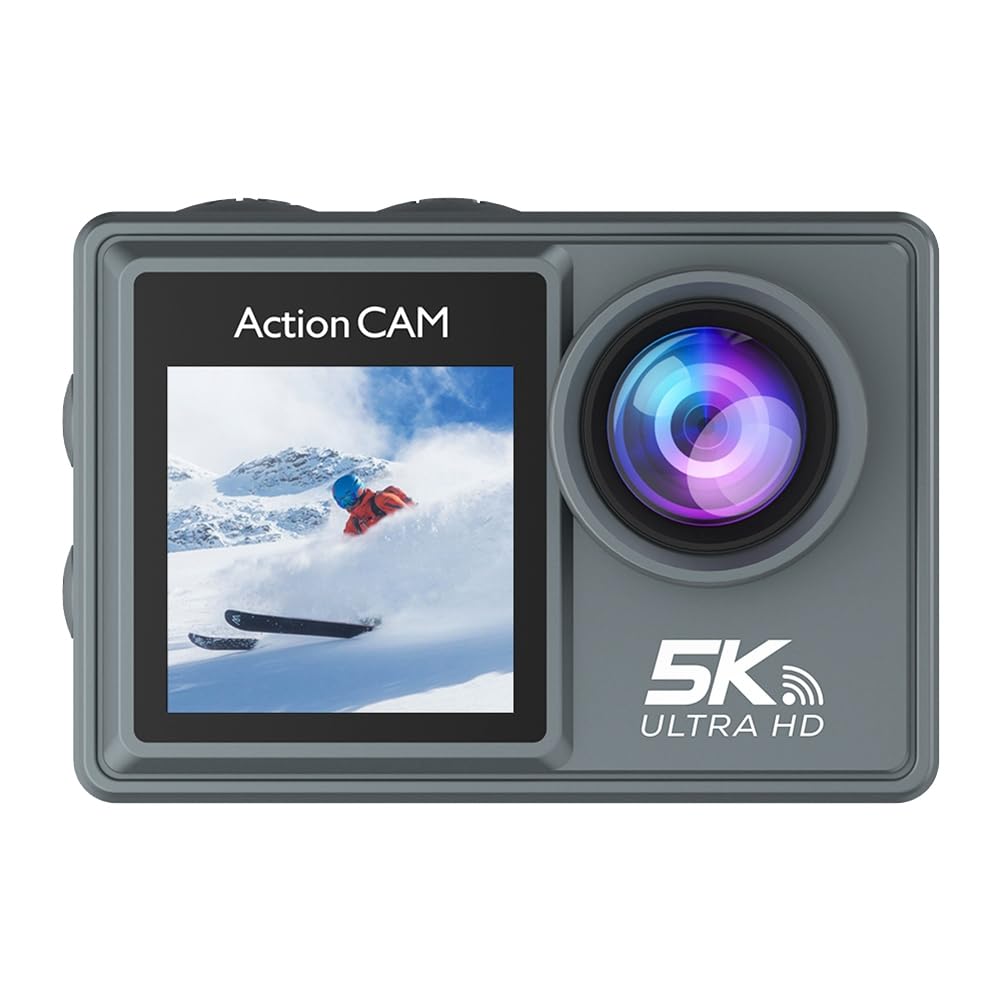 Rtppyakk 5K 30FPS Action Camera with WiFi, Electronic Image Stabilization & Remote Control - Perfect for Outdoor Sports, Diving, Hiking and Adventure Photography