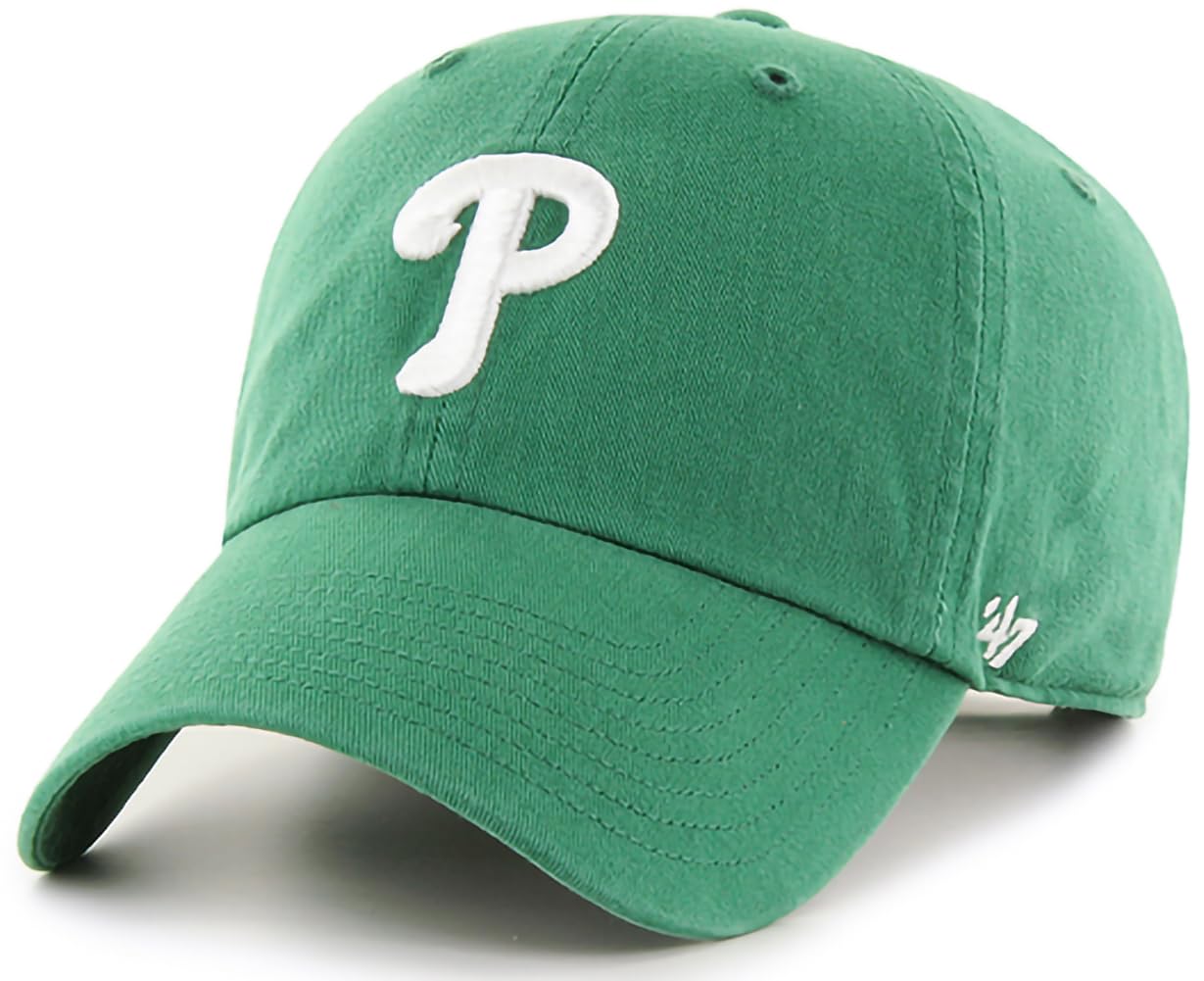 47 MLB Kelly Green Primary Logo Adjustable Strap Baseball Cap for Men & Women - One Size Fits All - Perfect for Baseball Games, Outdoor Activities & Casual Wear