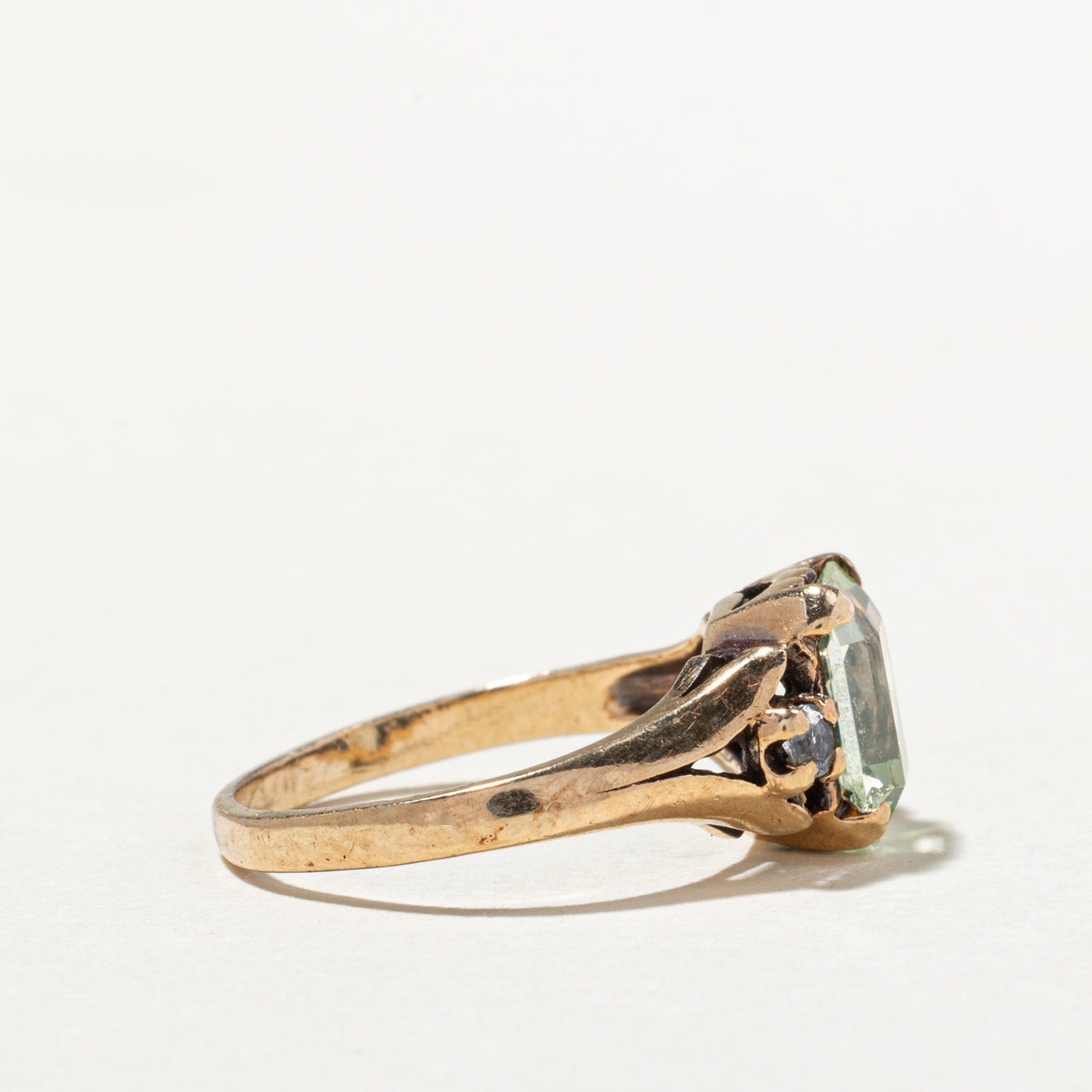 Green & White Synthetic Spinel Ring - 3.00ctw - Size 3.75 - Elegant Cubic Zirconia Jewelry for Women - Perfect for Weddings, Anniversaries & Special Occasions