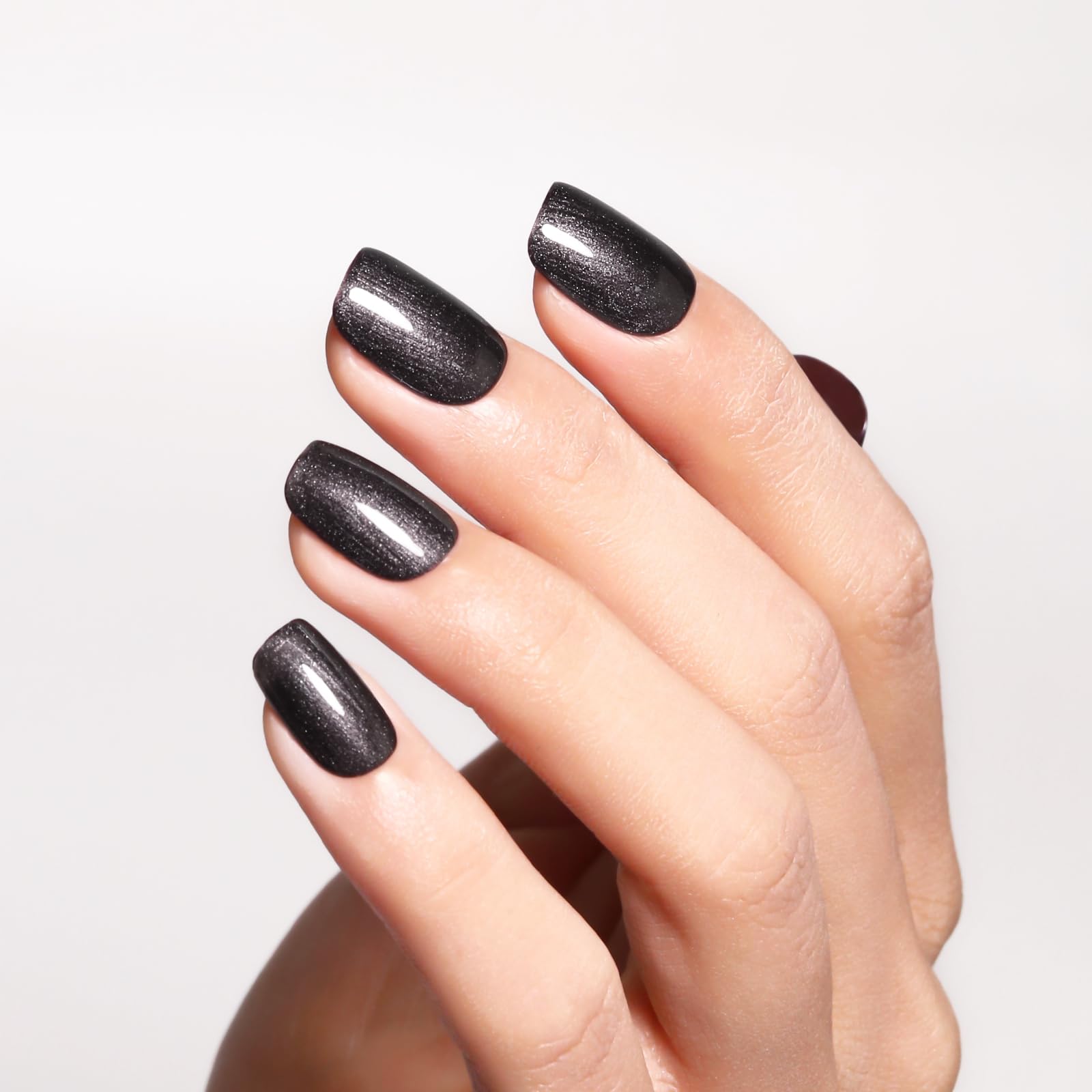 Black Glitter Pearl Gel Nail Polish - 15ML Sparkle Shimmer Nail Art Kit for DIY Manicure & Professional Salon Use | Perfect for Parties, Weddings, and Special Occasions