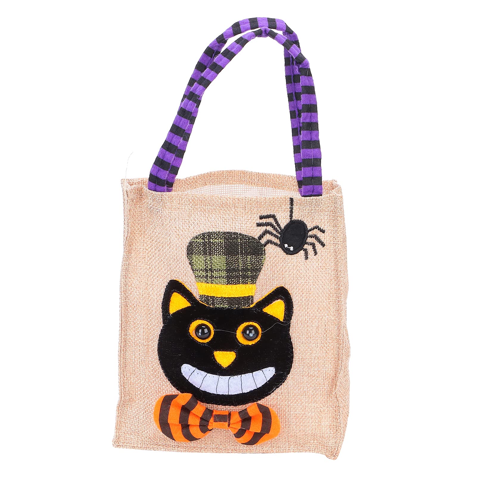 Halloween Tote Bag for Kids - Cute Pumpkin & Black Cat Design, Perfect for Trick or Treat, Halloween Party Favors & Gift Bags - Great for School Events, Costume Accessories & Holiday Celebrations