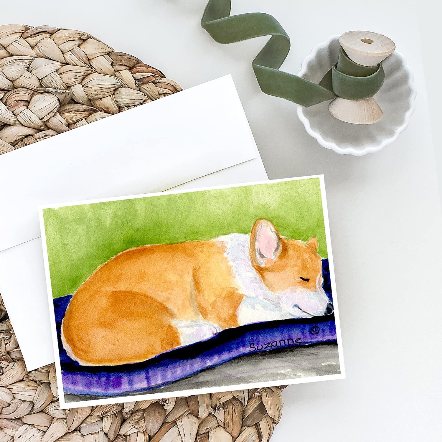 Premium Corgi Greeting Cards Set - 8 Blank A7 Size (5x7) Note Cards with Envelopes | Whimsical Dog Lover Stationery for Birthdays, Thank You Notes & Special Occasions