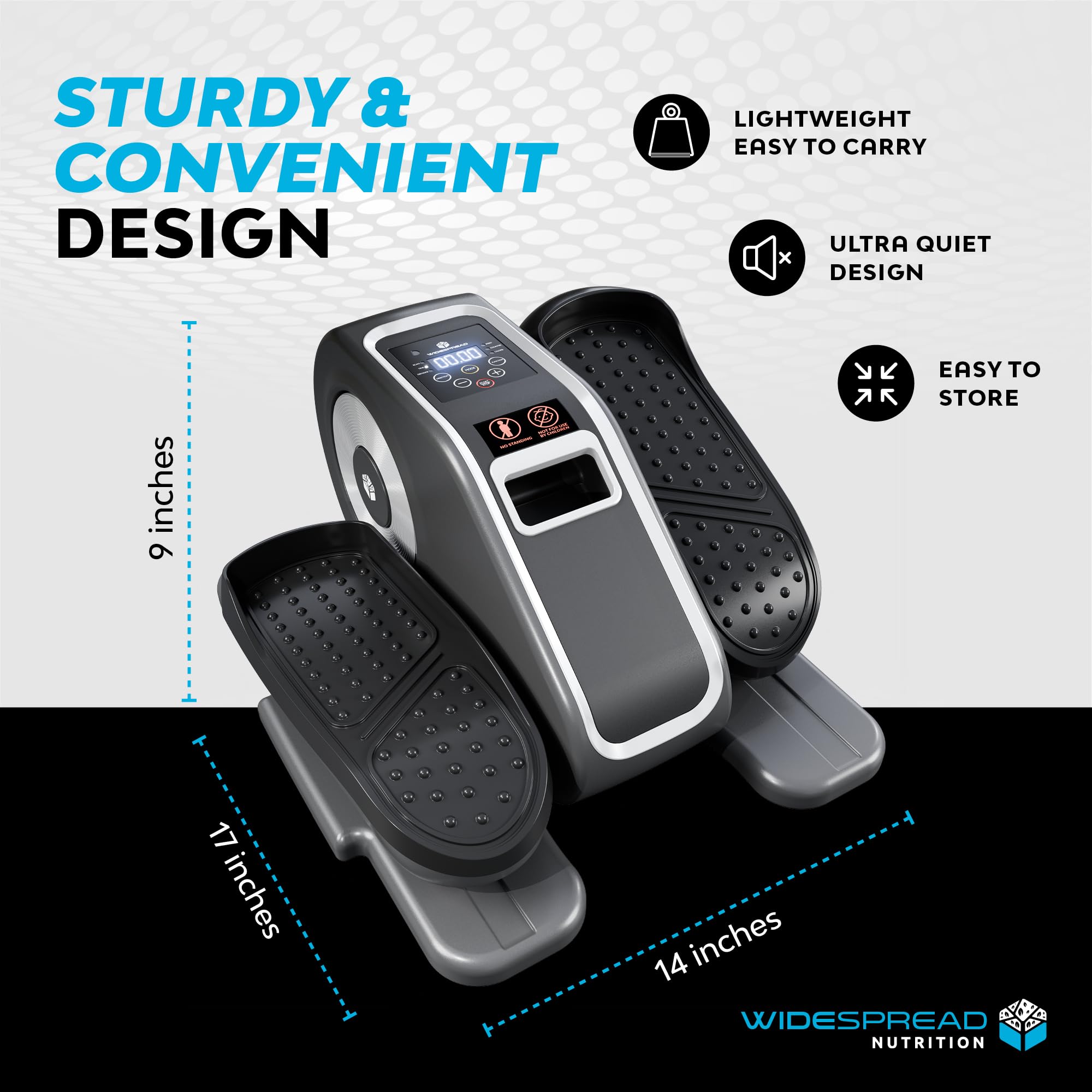 Under Desk Elliptical Machine - Electric Seated Leg Exerciser with Remote, 12 Speed Levels, Forward/Reverse Motion, Manual & Auto Modes for Home & Office - Compact Mini Elliptical Trainer for Workout While Sitting at Desk or Watching TV