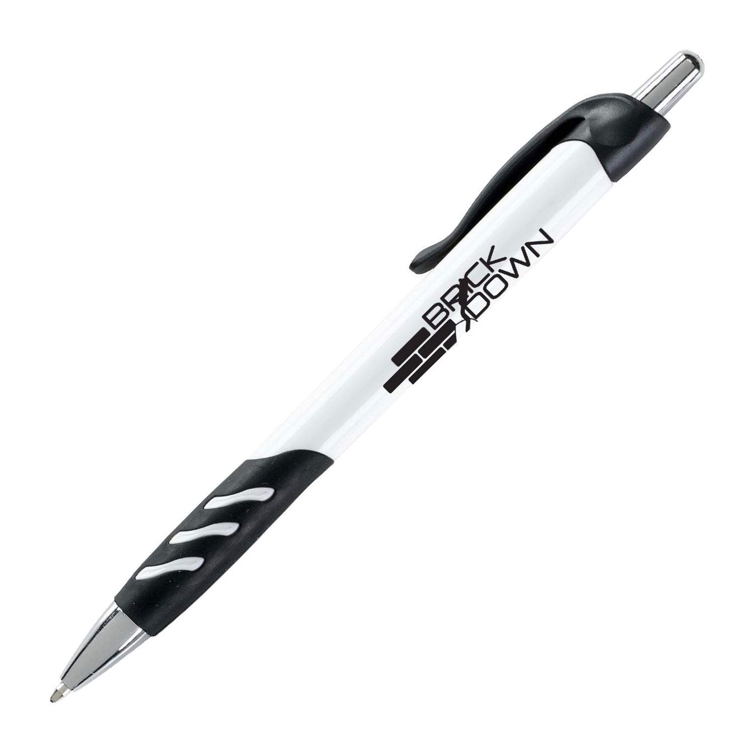 300 Custom Printed Retractable Ballpoint Pens - Bulk Promotional Pens with Your Logo/Text - Medium Point Black Ink - Great for Trade Shows, Corporate Gifts & Branding Events