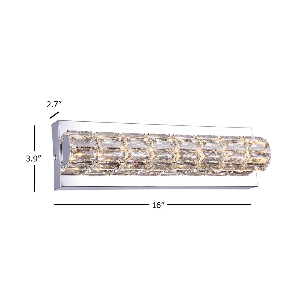 10W 16-LED Chrome Bathroom Vanity Light Fixture - Modern Energy-Efficient Mirror Lighting for Bathroom, Dressing Room & Makeup Area