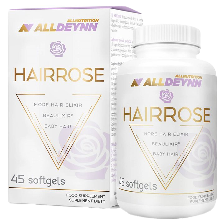 Allnutrition AllDeynn Hairrose Hair Growth Supplement - 45 Softgels for Thicker, Stronger Hair | Supports Healthy Hair Growth for Men & Women | Perfect for Daily Hair Care Routine & Styling Protection