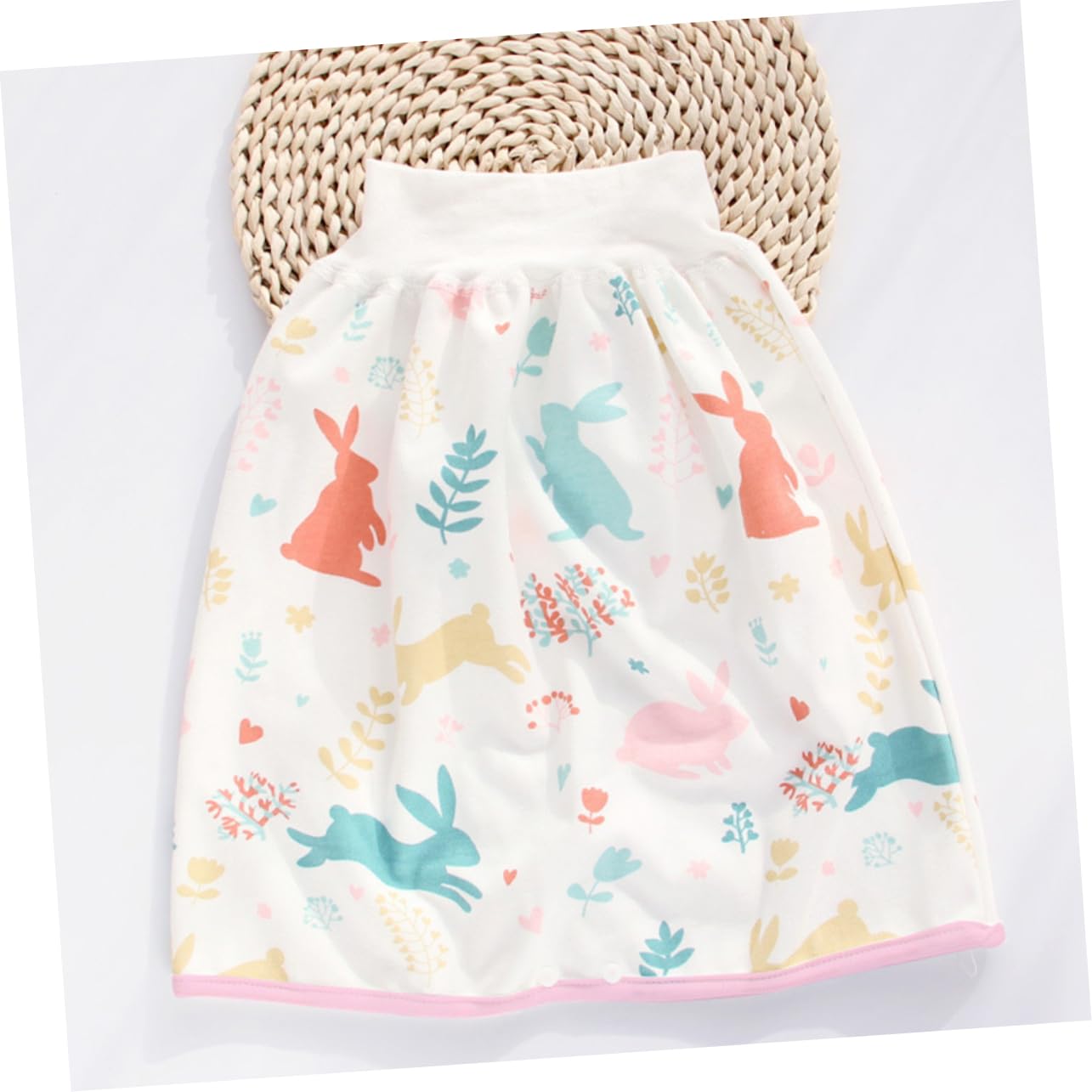 Hohopeti 2 Pack Washable Waterproof Cotton Baby Nappy Skirts - Soft & Breathable Diaper Cover for Infants & Toddlers - Perfect for Playtime, Daycare, and Outdoor Adventures