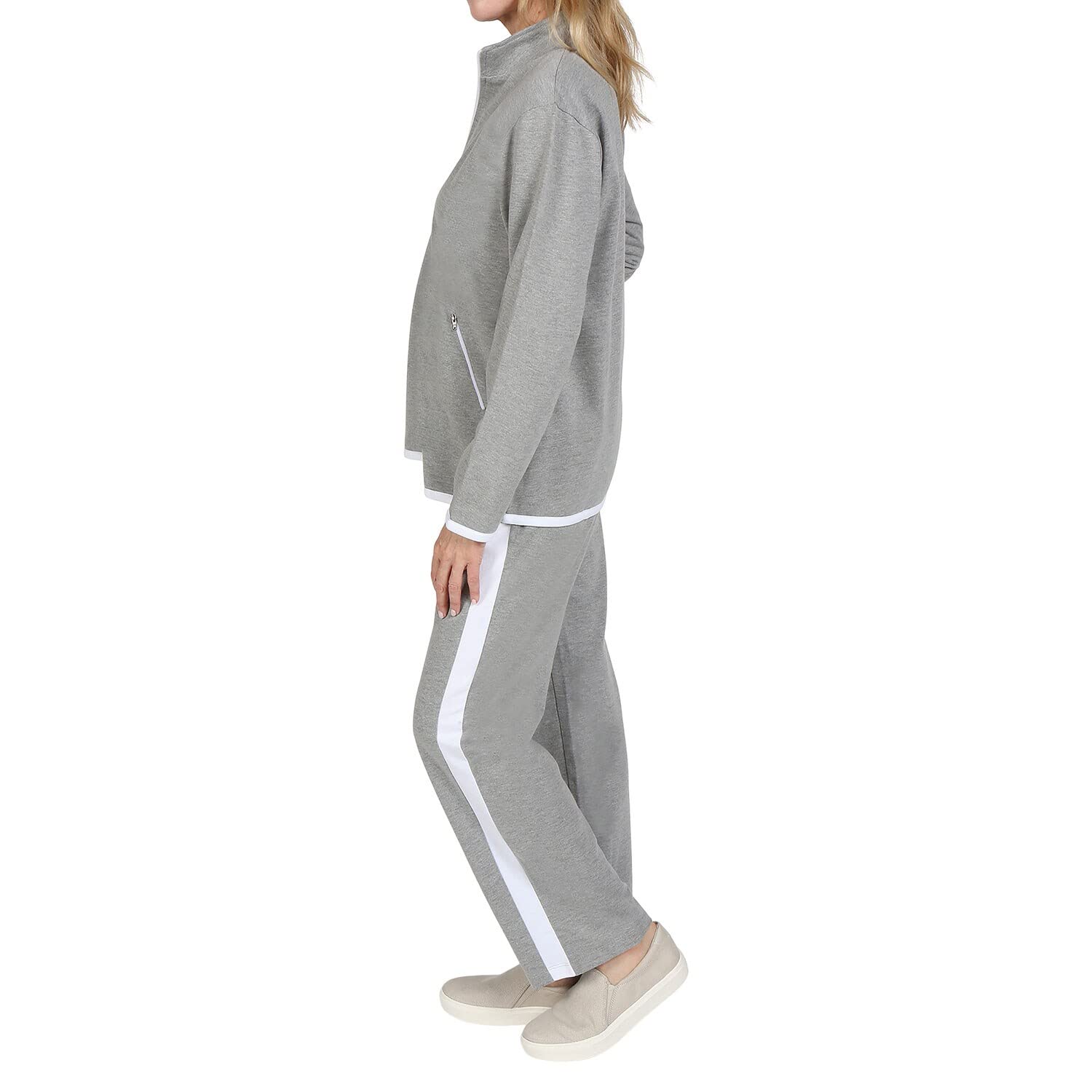CATALOG CLASSICS Women's 2-Piece Sweatsuit Set - Comfortable Jogger Pants & Matching Top for Casual Wear, Lounge, Yoga & Running
