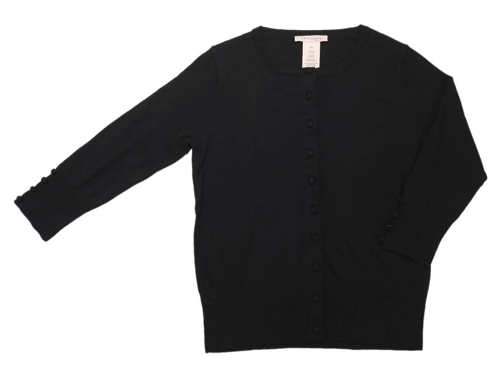 Philosophy Women's Long Sleeve Button Front Rayon-Blend Cardigan Sweater | Soft & Stylish Fall Layering Piece for Work & Casual Outfits